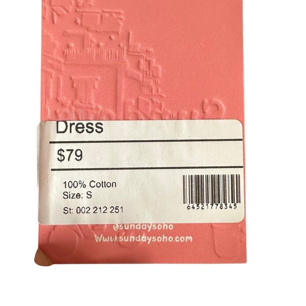 Sundays Soho Denim Pocket Mini Dress Sz Small Pinafore Style Front Patch Pockets - Picture 14 of 16